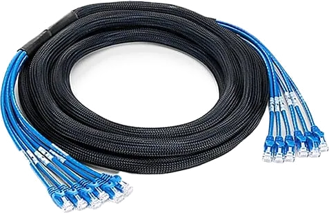 FS 6 Plug to 6 Plug Cat6 Pre-Terminated Copper Trunk Cable 7m