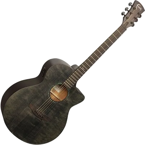 Faith - FKVBK - Naked Venus Cut/Electro Black Stain Guitar with Gig Bag