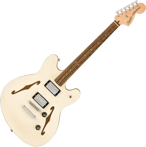 Squier - Affinity Series Starcaster Deluxe - Olympic White, HH, No Tremolo, Laurel Fingerboard.