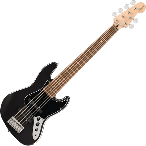 Squier - Affinity Series Jazz Bass VI - Black Metallic, SS, Poplar Body, Maple Neck, Laurel Fingerboard.