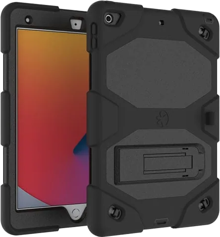 JLC Rhino Shell Case & Screen Protector for iPad 10.2 (2021) - Black