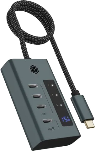 ICY BOX USB 3.2 Gen 2 Type-C Hub with 20W Power Delivery & Display