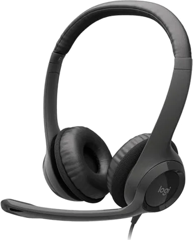 Logitech H390 Stereo Noise Cancelling Headset win MIC USB Black PC/MAC