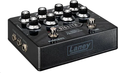 Laney - Digbeth DB-PRE Bass Guitar Preamp Pedal, 3 Band EQ, FET and Tube with Blend Switch