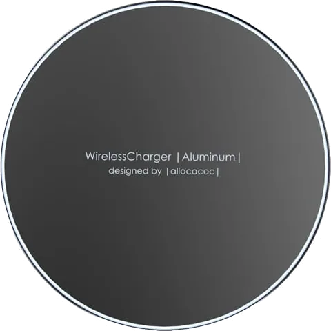 Allocacoc 15W Qi Wireless Charger Aluminium Black