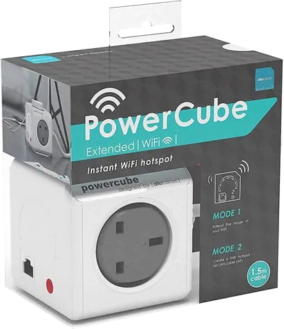 Allocacoc PowerCube 1.5-Metre 'Extended Wi-Fi' 4-Socket Mains Extension Lead