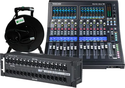 Tascam - Sonicview 16 Digital Mixing Console, Tour Package including Stage Box and CAT 6 Cable