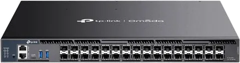 tp-link 32-Port Layer 3 Web Managed Rackmount Switch with Physical Stacking & Link Aggregation