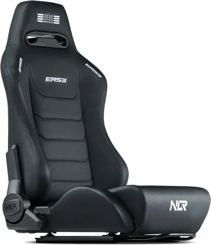 Next Level Racing ERS3 Elite Reclining Seat, Double Recliner Mechanism, PU Leather, Max Weight 150KG, Black