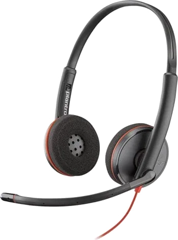 POLY Blackwire 3220 Stereo USB-C Headset with Mic & Call Controls