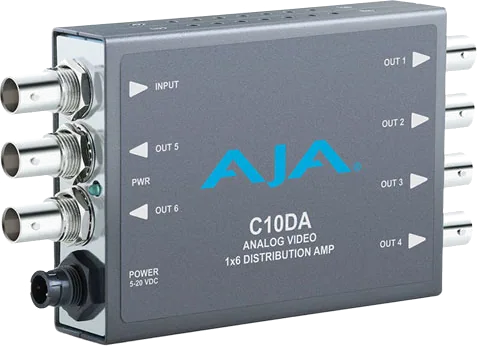 AJA Analog Video 1x6 Distribution Amplifier, BNC, NTSC/PAL