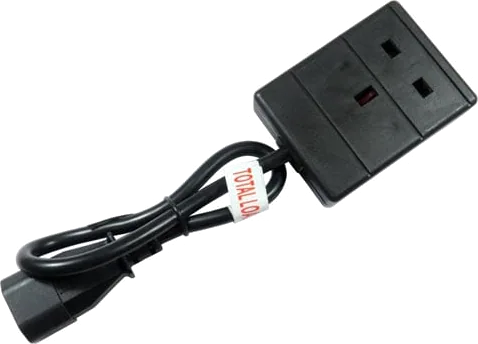 Cables Direct RB-001-1G 0.5m IEC C14 to UK Mains Socket Power Cord