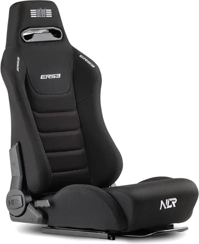 Next Level Racing ERS3 Elite Reclining Seat, Fabric & Mesh Edition, Double Recliner Mechanism, Max Weight 150KG, Black