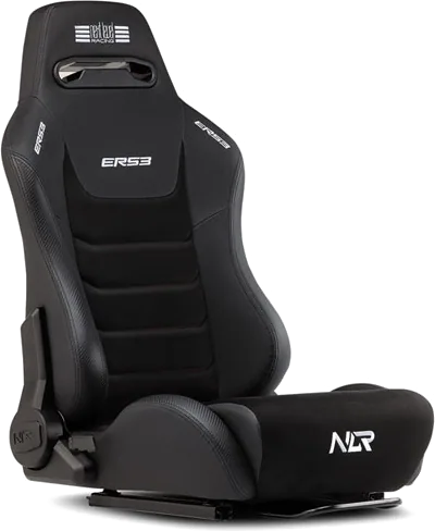 Next Level Racing ERS3 Elite Leather and Suede Edition Reclining Seat Black