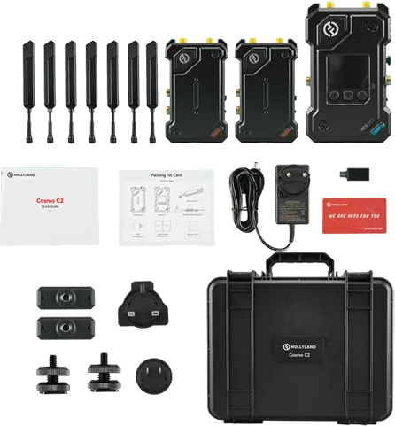 Hollyland Cosmo C2 2TX & 1RX Wireless Video Transmission/ Receiver Set, HDMI/SDI, SDI Loop Out, 5.15-5.85GHz, 33ms