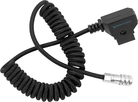 Kondor Blue Coiled D-Tap to BMPCC 4K/6KPro Power Cable for Blackmagic (Raven Black)