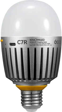 Godox C7R Knowled RGBWW Creative Bulb, 2000K-10000K, CRI 96, TLCI 98, E27 Socket
