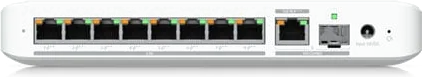 8-Port Ubiquiti UniFi USW-Flex-2.5G-8-PoE Layer 2 Managed Switch, 8 x 2.5G PoE++, 10G SFP+ / RJ45 Combo, Desktop / Wall