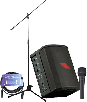 Proel FreeOneX Portable Sound System + Mic, Stand and Lead