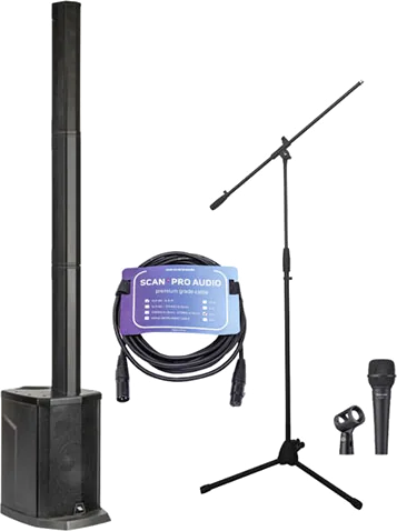 Proel Session1X 2-Channel Column System + Mic, Stand and Cable