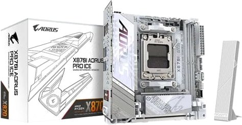 Refurbished Gigabyte X870 AORUS PRO ICE, AMD X870, S AM5, D5, PCIe 5.0, 2x M.2, 2.5GbE, WiFi7, USB 4, AMD EXPO, Mini-ITX