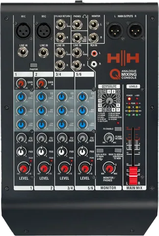 HH Q6FX 6-Channel Analogue Mixing Console