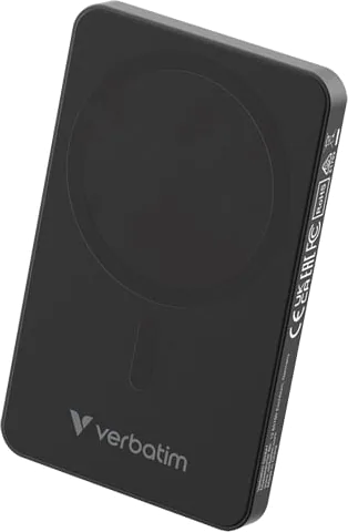 Verbatim Charge 'n' Go Wireless / USB-C MagSafe 5000mAh Power Bank, Black