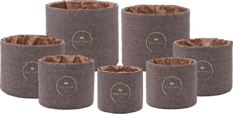 Meinl Sonic Energy CSBPSSET2 Crystal Singing Bowl Sleeve Set, Brown