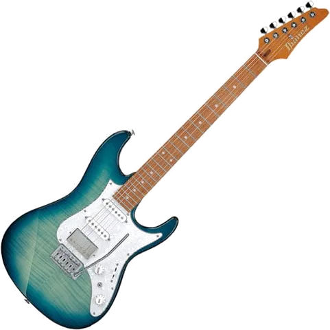 Ibanez - AZ22S1F-TXB AZ Standard Series - Transparent Turquiose Burst, Non-Locking Tremolo, Roasted Maple Neck