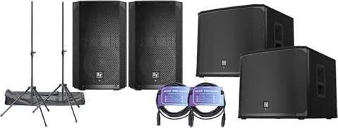 Electrovoice - ELX200-12P (Pair) + EKX-15SP (Pair) + Stands and Leads