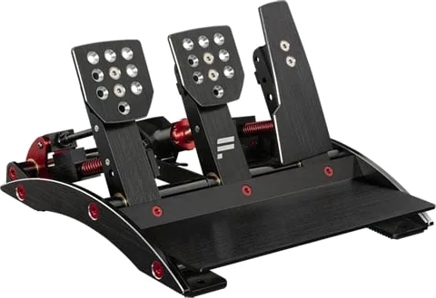 Fanatec Clubsport Pedals V3, 90Kg Load Cell + Hall Effect Sensors, 12-bit Resolution, Vibration Motors, Fully Adjustable