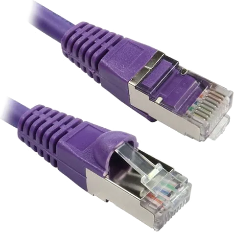 Cables Direct 3M Cat6a LSZH RJ45 Violet Moulded Snagless Ethernet Cable