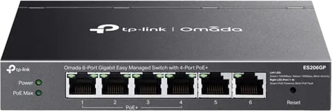 tp-link 6-Port ES206GP Omada Gigabit PoE+ Managed Switch
