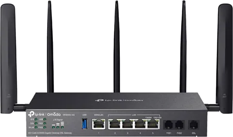 tp-link Omada DR3650v-4G 4G+ Cat6 Gigabit WiFi 6 Desktop DSL Gateway
