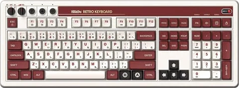 8BitDo Retro Mechanical Wireless Gaming Keyboard Fami Edition - ANSI US Layout