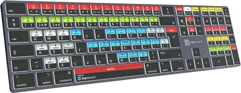 LogicKeyboard Vimeo Livestream TITAN Wireless Backlit Keyboard Mac