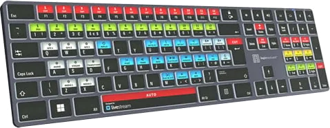 LogicKeyboard Vimeo Livestream TITAN Wireless Backlit Keyboard Windows