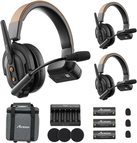 Accsoon CoMo SE Wireless Intercom System (1 Host Headset, 2 Remote Headsets)