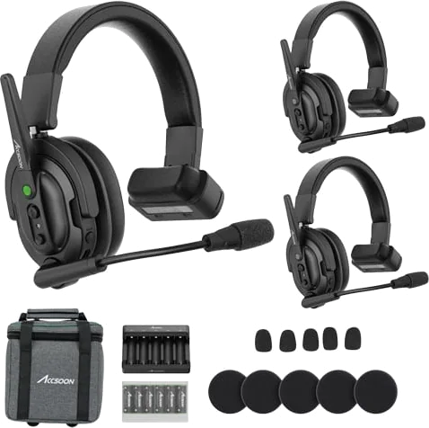 Accsoon CoMo Wireless Intercom System (1 Host Headset, 2 Remote Headsets)