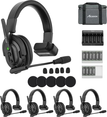 Accsoon CoMo Wireless Intercom System (1 Host Headset, 4 Remote Headsets)