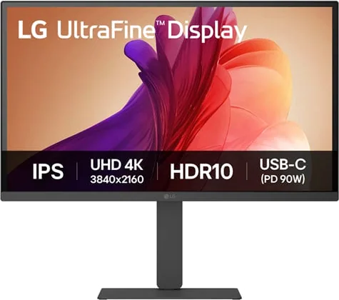 LG 27" UltraFine 4K UHD IPS Monitor with HDR10 with USB-C & 90W PD MaxAudio Speakers