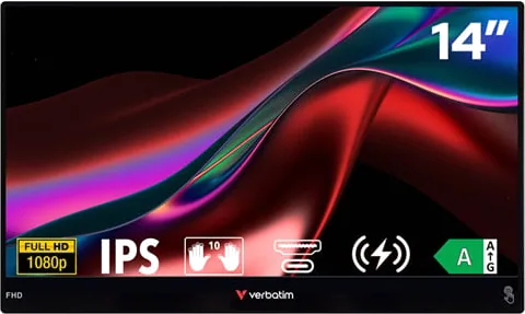 Verbatim 14" Portable IPS Full HD Touchscreen Monitor with Power Bank