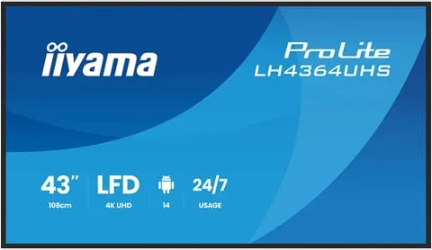 iiyama 43" ProLite LH4364UHS-B1AG 4K UHD Professional Digital Signage Display