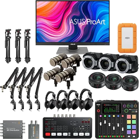 4-Person Blackmagic Complete Podcast Kit