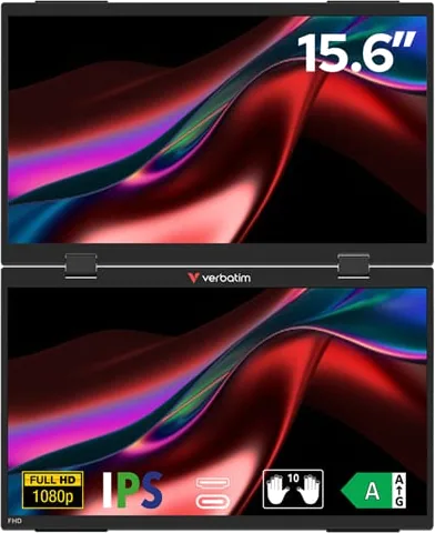 Verbatim 15.6" x2 Portable FHD Dual Screen IPS Monitors