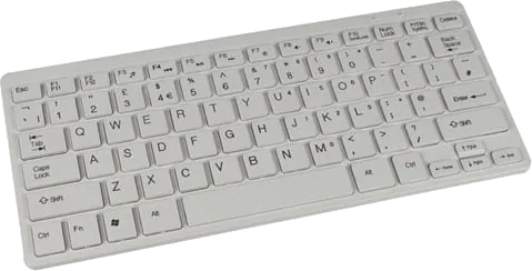 Xclio Mini Compact Spill Resistant 78 Key Multimedia Keyboard White USB