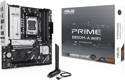Refurbished ASUS B850M-A WIFI, AMD B850, S AM5, DDR5, PCIe 5.0, 3 x M.2, 2.5GbE, Wi-Fi 6E, USB 10Gbps, AMD EXPO, mATX