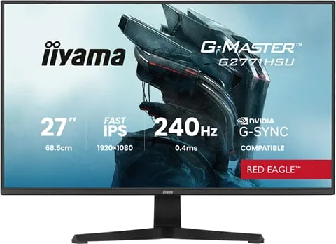 iiyama 27" G2771HSU-B1 G-Master RED EAGLE Full HD 240Hz Adaptive Sync Fast IPS Gaming Monitor