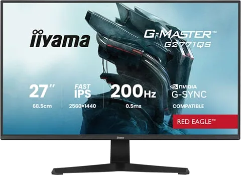 iiyama 27" G2771QS-B1 G-Master RED EAGLE QHD 200Hz Adaptive Sync Fast IPS Gaming Monitor