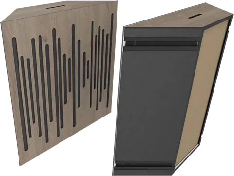 Vicoustic Super Bass Extreme Ultra - Box of 2, Brown Oak